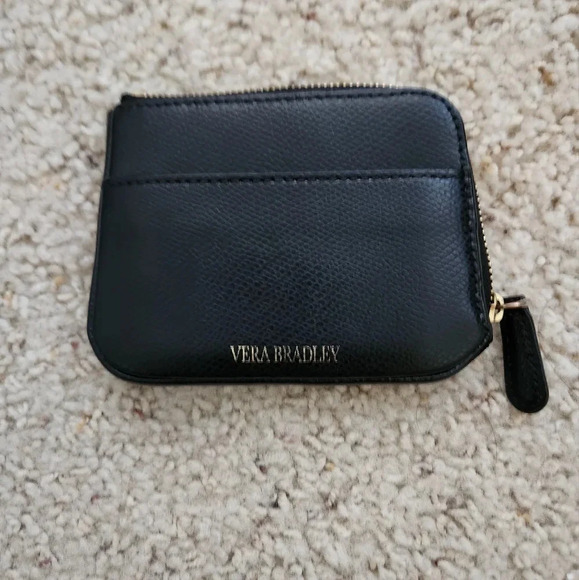 Vera Bradley Leather Zip Card Case Mini Wallet - Picture 1 of 5